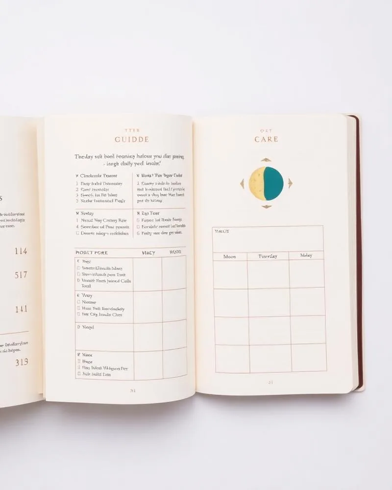 Weekly planner and moon calendar from the guide